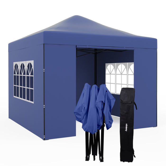 Niceey Partytent - 3x3m - Paviljoen - Opvouwbaar en Waterdicht - Easy Up - Draagtas met Wielen - Donkerblauw