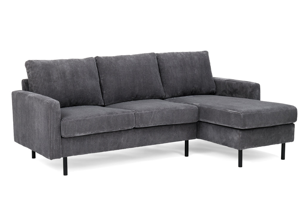 Niceey 3 zits bank CL L+R, stof RIB, RIB230 antraciet