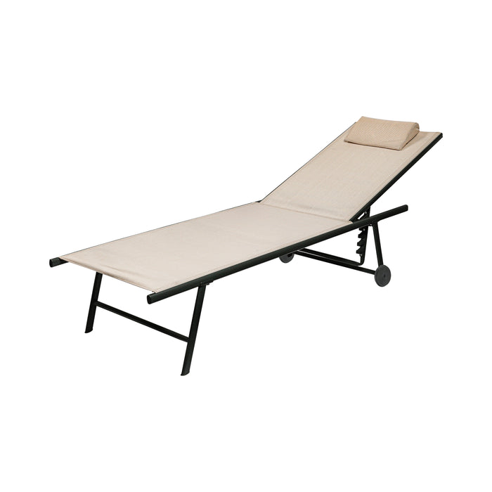 Niceey Ligbed - Opvouwbaar - Inclusief Hoofdkussen - Beige