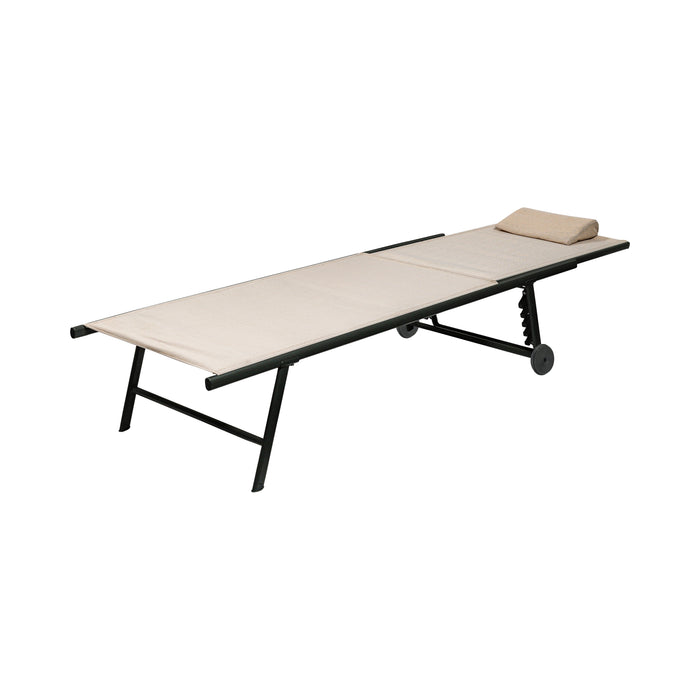 Niceey Ligbed - Opvouwbaar - Inclusief Hoofdkussen - Beige