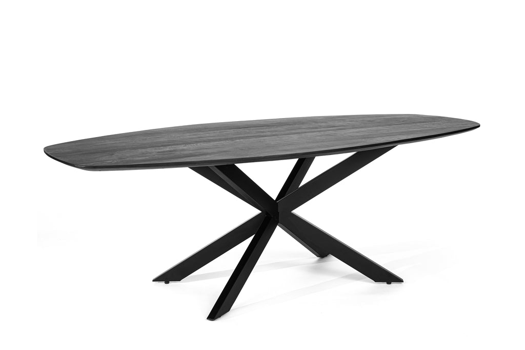 Niceey Eetkamertafel ovaal, 230x110 cm, M340 zwart