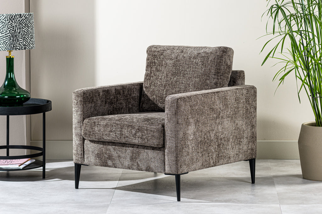 Niceey 1 zits fauteuil, stof Elite, E840 bruin