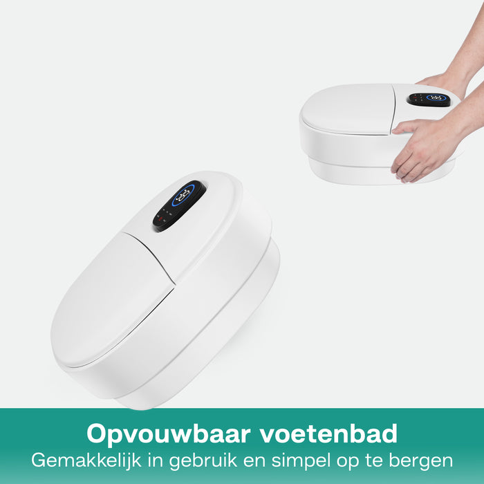 Niceey Massage Voetenbad ZD3000 - Opvouwbaar - Automatische Rollers - Wit