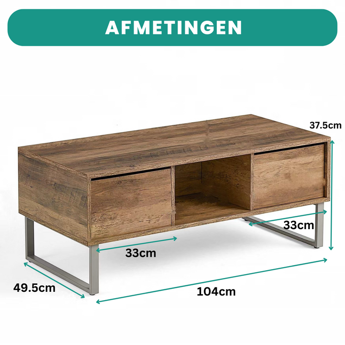 Niceey Salontafel - Koffietafel - Wood