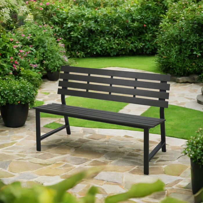 Niceey Tuinbank - 125X60X81 - Polywood - Zwart
