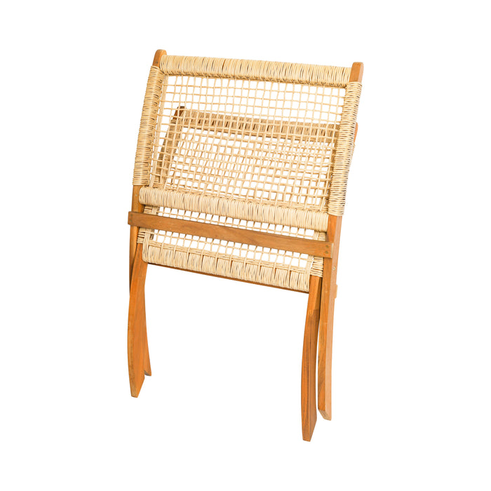 Niceey Rotan Loungestoel - Set van 2 - Vouwbaar - FSC bamboe/Hout