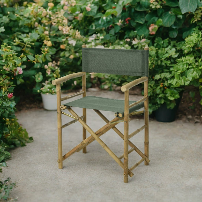 Niceey Regisseursstoel - Bamboe - Set van 2 - Groen