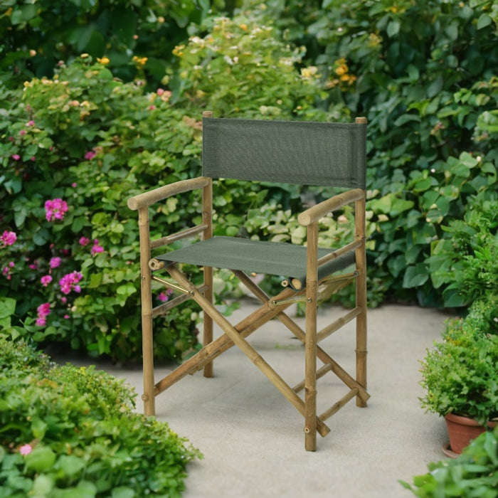 Niceey Regisseursstoel - Bamboe - Set van 2 - Groen