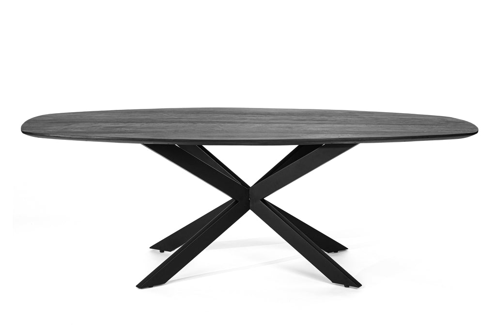 Niceey Eetkamertafel ovaal, 230x110 cm, M340 zwart