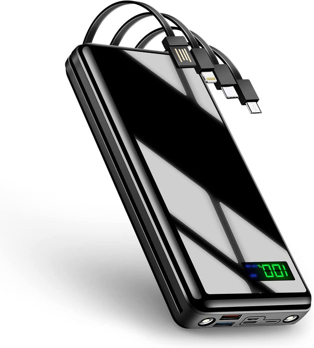 Niceey Powerbank - 30.000 mAh - voor Telefoons en Laptops  - Zwart