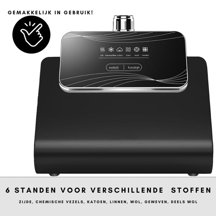 Niceey Kledingstomer - 1800W - incl. Strijkplank - Zwart