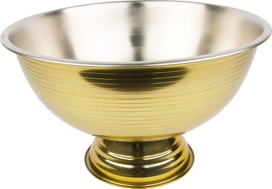 Niceey Champagneschaal - Champagnekoeler - Ijsemmer - Champagne Emmer - Champagne Bowl - RVS - Goud