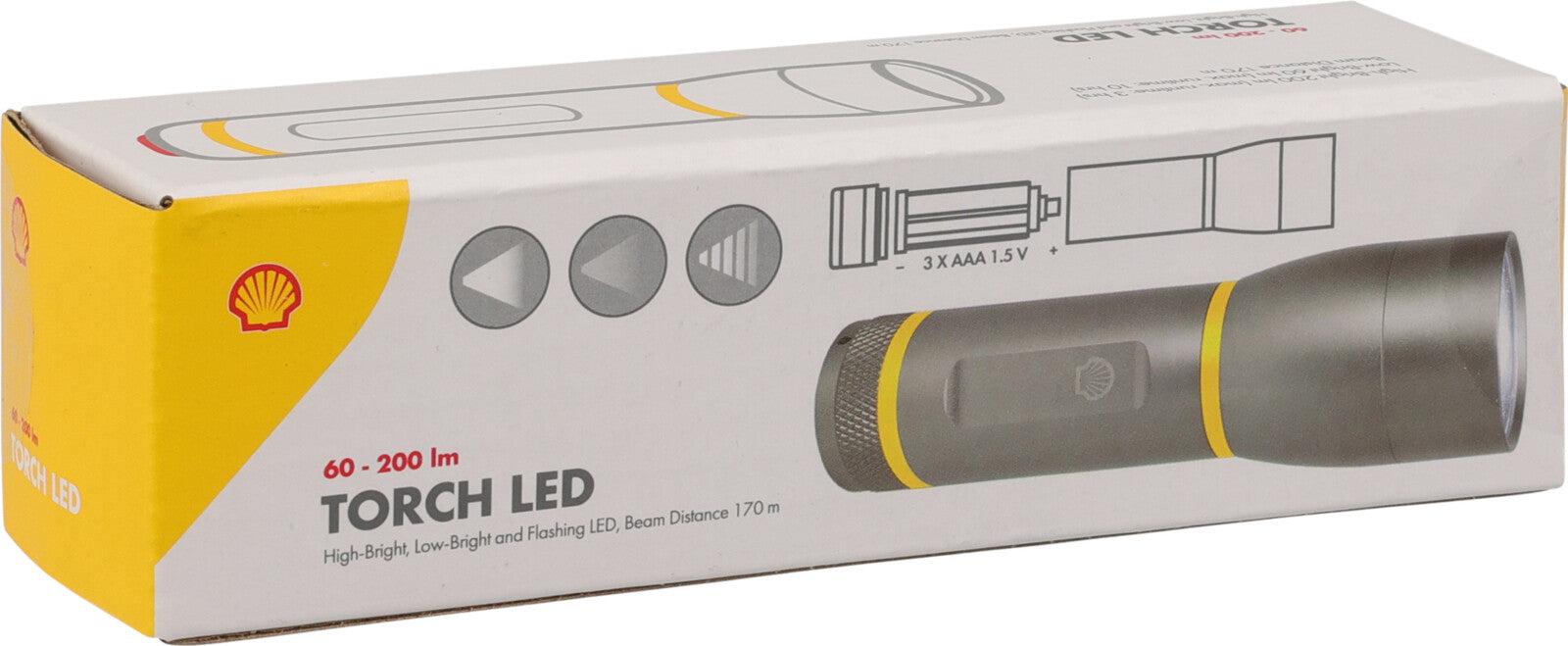Shell Zaklamp - LED - Inzoombaar