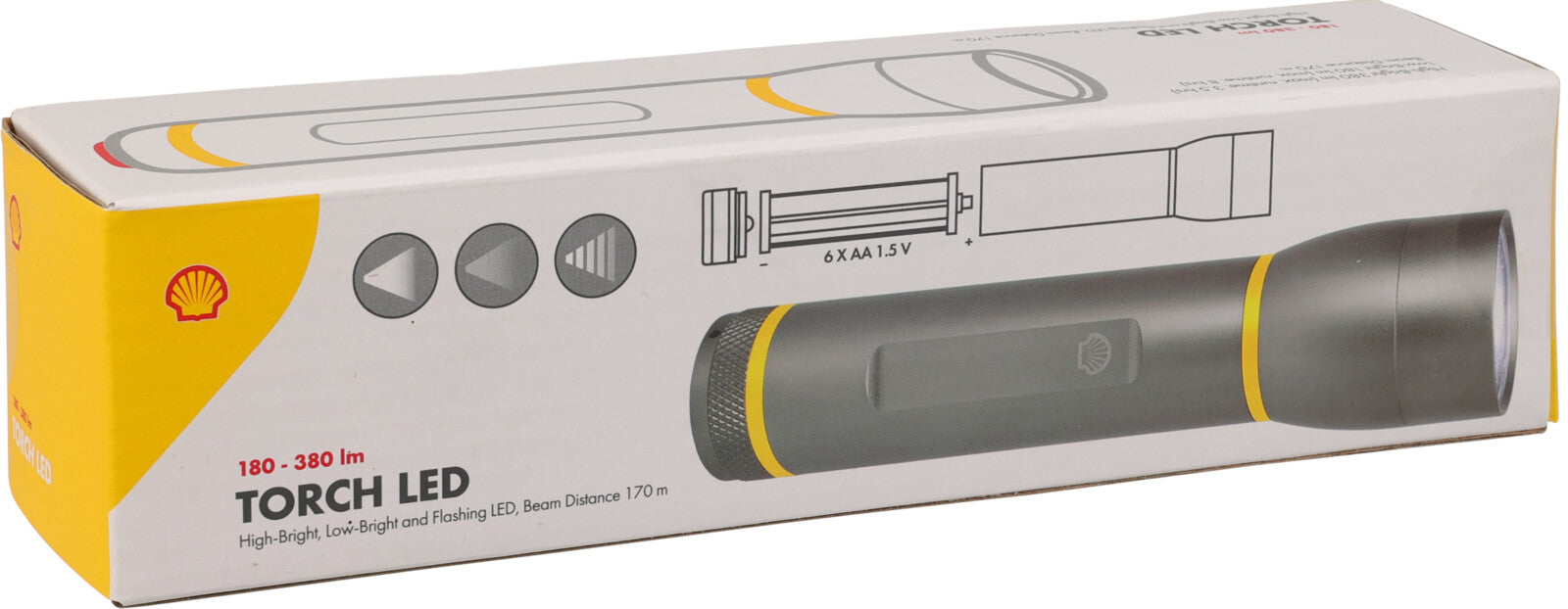 Shell Zaklamp Groter - Batterij - 6x AA