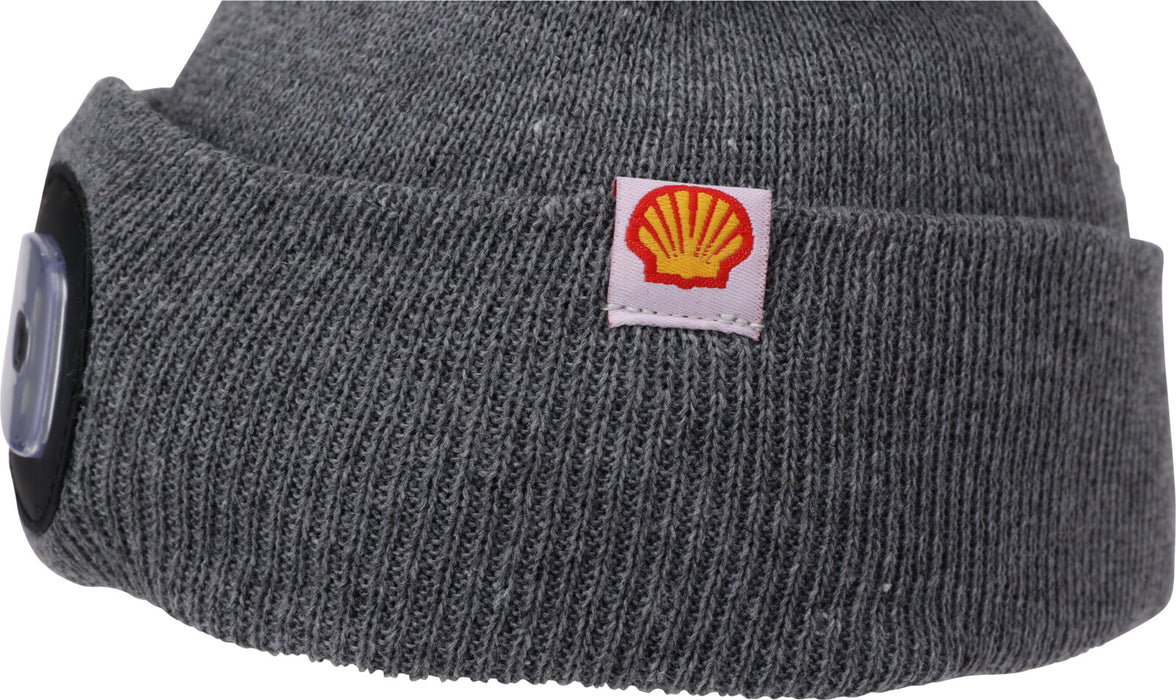 Shell Muts met Ledverlichting - Hoofdlamp - Grijs