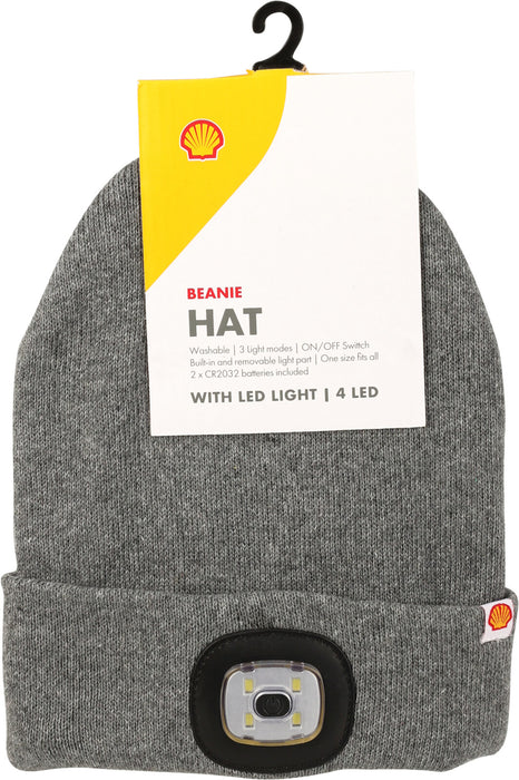 Shell Muts met Ledverlichting - Hoofdlamp - Grijs