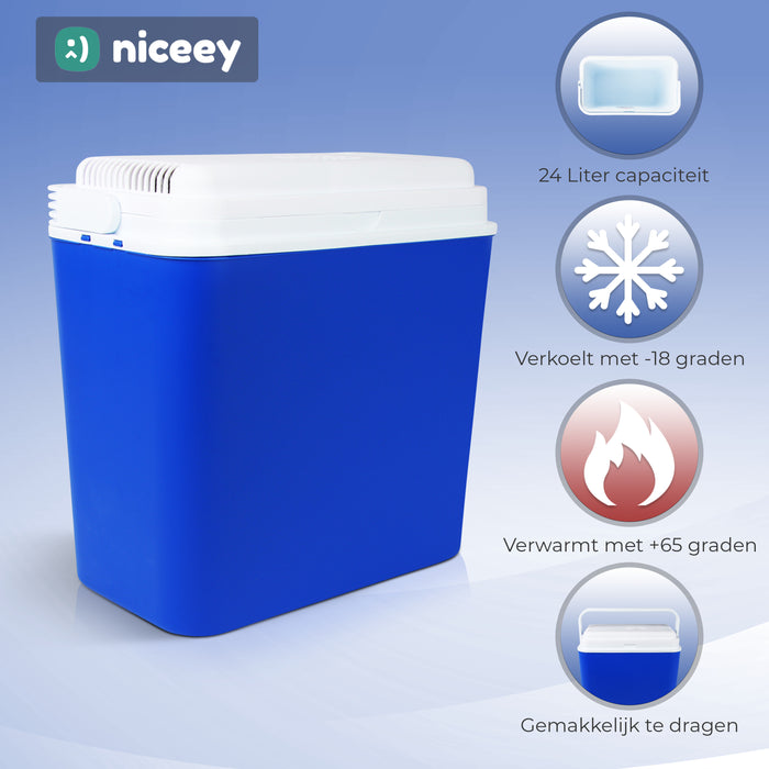 Onveilig Mentaliteit heerser Niceey Thermo Elektrische Koelbox - 24L - Koelt & Verwarmt - Blauw — Niceey  - waar luxe betaalbaar wordt