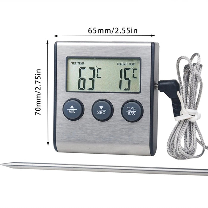 Niceey Vleesthermometer - BBQ Thermometer - Grijs