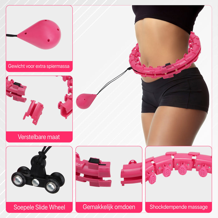 Niceey Fitness Hoelahoep - met Gewicht - Roze