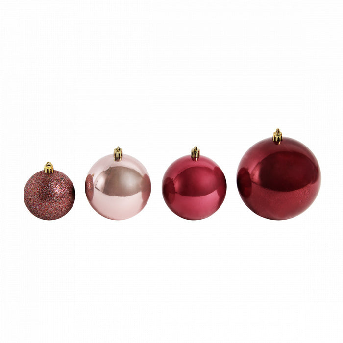 Niceey Kerstballenset - 26 Stuks - Roze