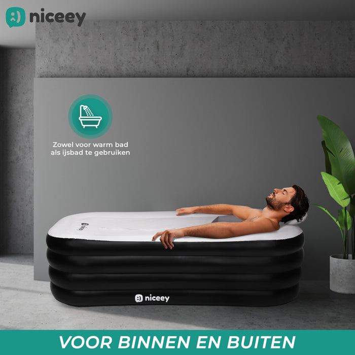 evenwicht Rubber bagage Niceey Opblaasbaar Bad - Zitbad - Zwart — Niceey - waar luxe betaalbaar  wordt