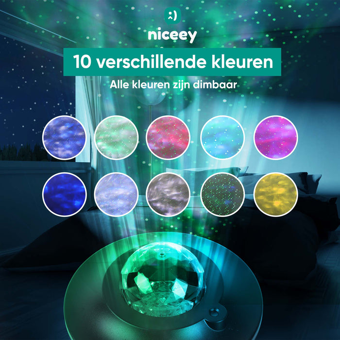 Niceey Sterrenprojector - Dimbaar - Zwart