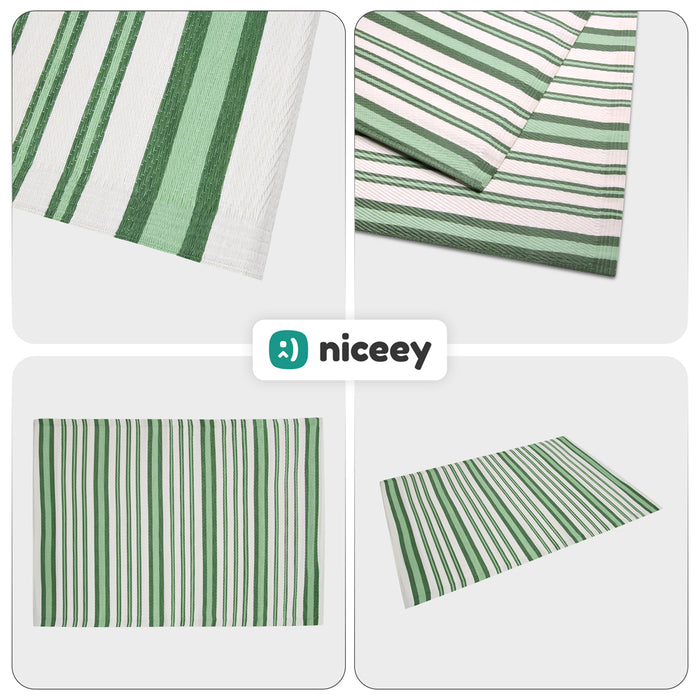 Niceey Buitenkleed - Tuintapijt - 120x180cm - Groen/Wit